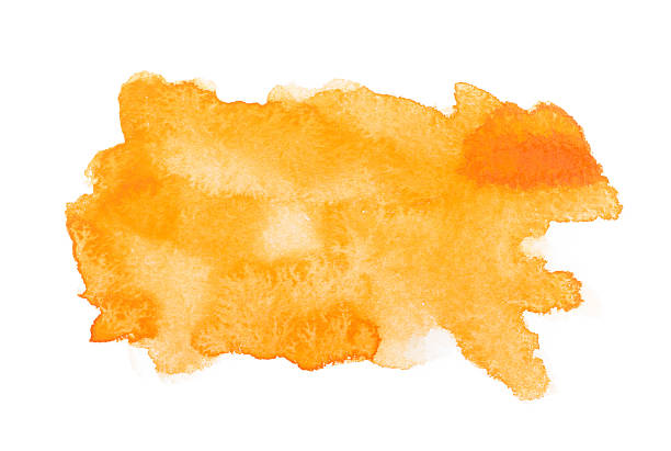 istock Yellow colorful abstract hand draw watercolour aquarelle art paint splatter 512183709