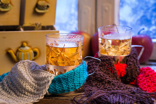 istock Hot tea in a winter evening for two 512185339