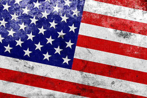 istock USA Flag with a vintage and old look 512185371