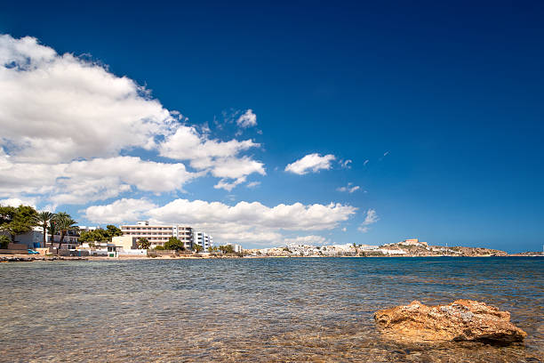 istock Paradise beach in Ibiza island with blue sky 512185657