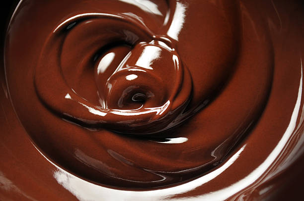 Close Up Image of Creamy Chocolate Pudding stock photo