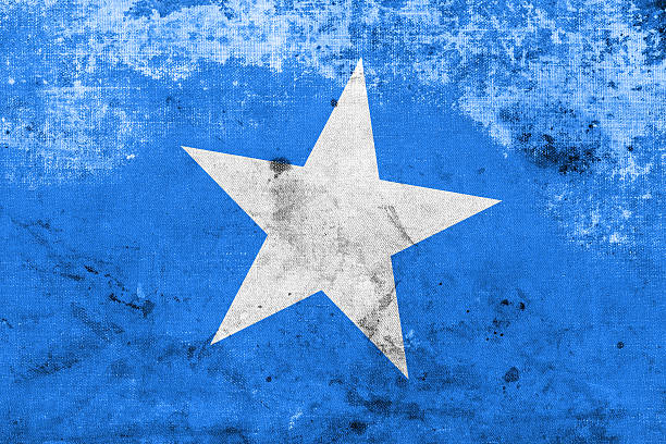 Somalia Flag with a vintage and old look