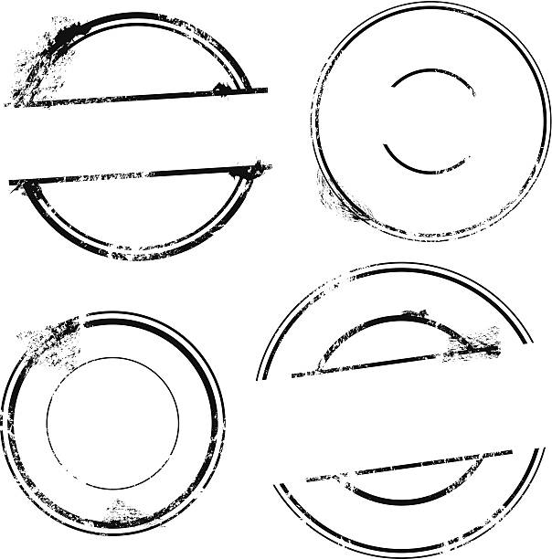 스템프 세트-벡터 스템프 텍스트 없이 - 고무도장 stock illustrations