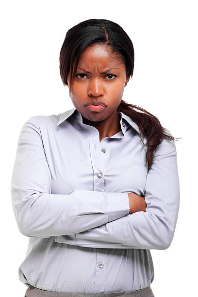 istock Angry black businesswoman portrait 512187281