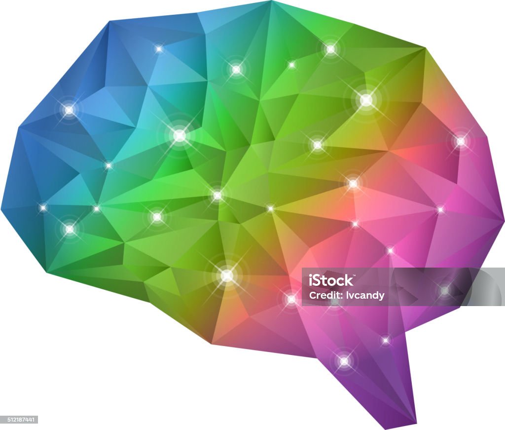 Geometry Brain Geometry Brain Stock Illustration - Download Image Now - Abstract ...
