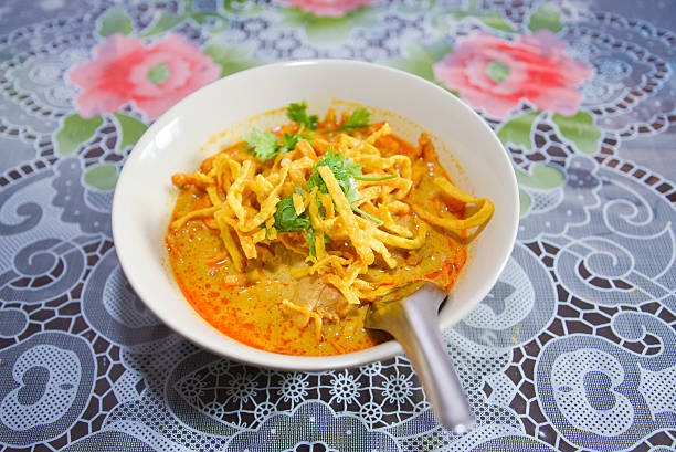 istock Noodle Khao soi , Thai food background 512188953