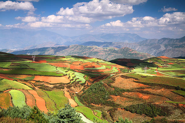 istock Dongchuan red land near Kunming ,China 512200562