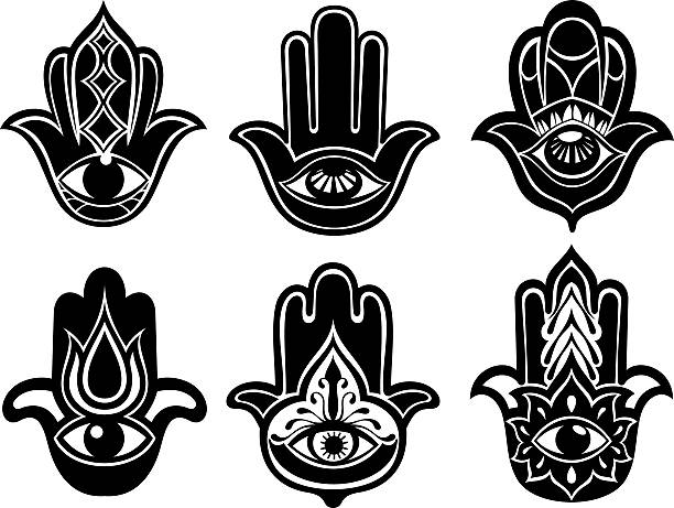 ilustrações, clipart, desenhos animados e ícones de hamsa mão - hamsa