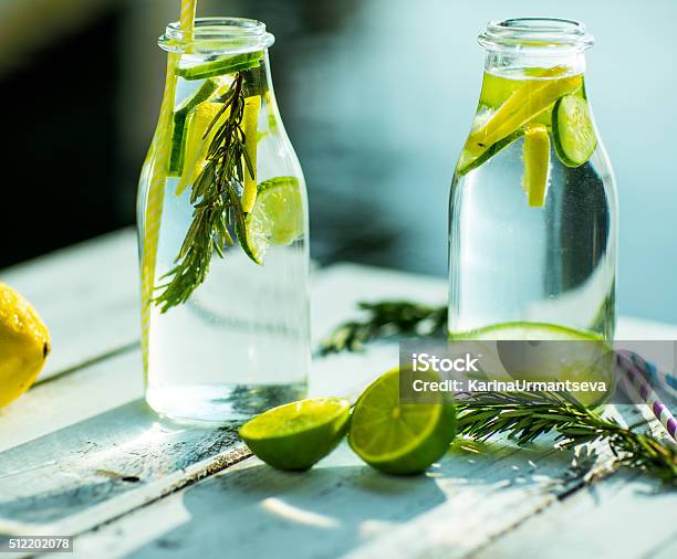 Home Made Healthy Vitaminfortified Water Stock Photo - Download Image Now - Drinking, Water, Bottle
