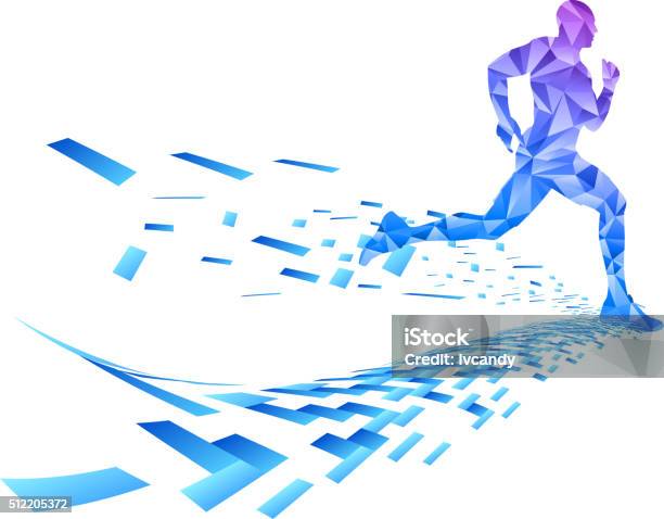 Running Stock Illustration - Download Image Now - Running, Abstract, Sprinting