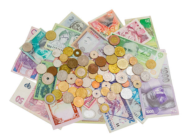 istock Money from various countries in circulation at different times 512205882