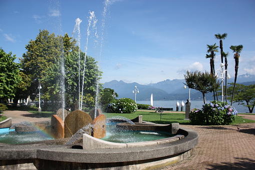 Waterfront Stresa at Lake Maggiore, Piedmont Italy