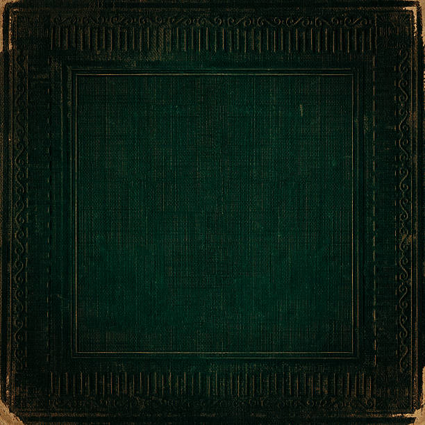istock Deep green vintage background, grunge fabric texture, antique ornamental frame 512210708