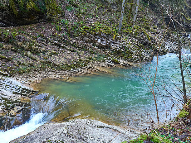 горный ручей в весна. - river spring autumn stream стоковые фото и изображения