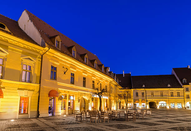 istock Sibiu, night in Large Square, Transylvania 512213073