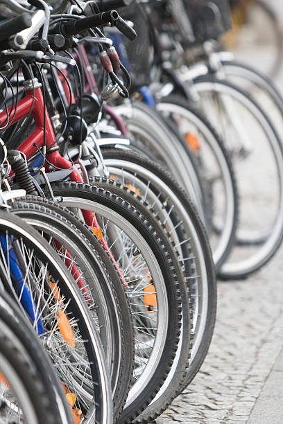 istock Close up of Bicycle wheels 512213286