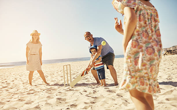 planen sie einen tag am strand - cricket stock-fotos und bilder