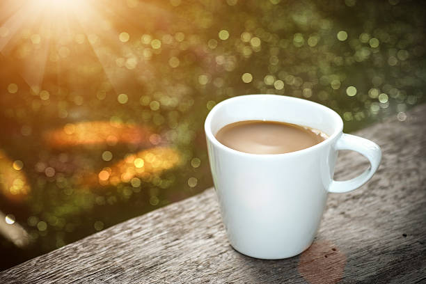 istock morning coffee with white glass. 512214263
