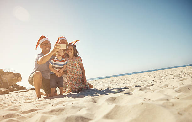 Say cheese to a beachy christmss