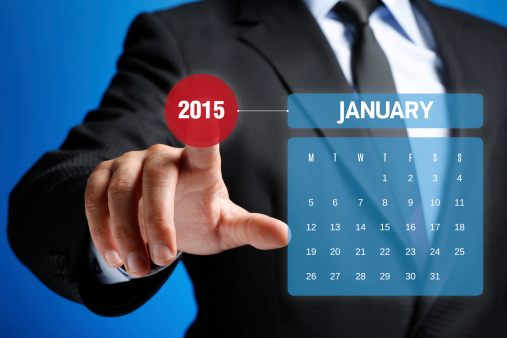 January 2015 Calendar on Interface Touchscreen
