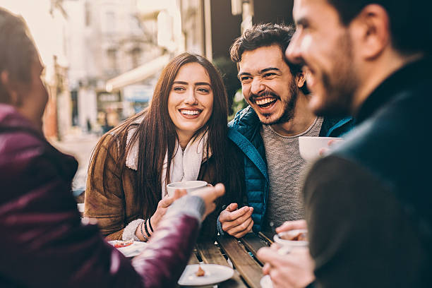 istock Group of friends talking and laughing 512216308