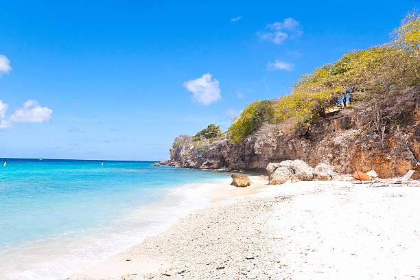 istock White Coral Beach on a Rocky Bay 512216578