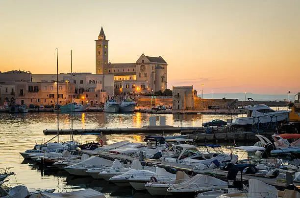 Trani, sunset view with the Cathedral