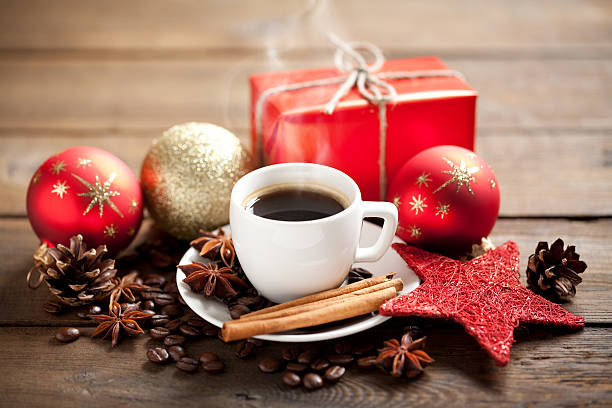 christmas kawy - caffee zdjęcia i obrazy z banku zdjęć