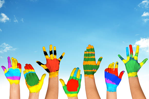 istock Set of colorful hands 512217872