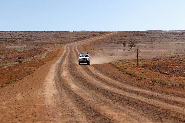 Travelling the Oodnadatta Track South Australia stock photo