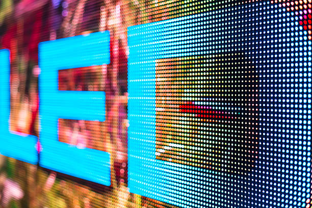 led di al smd led a schermo - led abstract the media textured effect foto e immagini stock