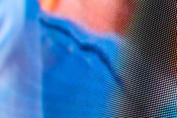istock Pink and blue waves at the LED smd screen 512222426