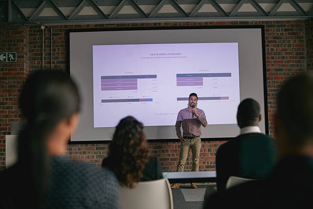 istock He's got some important business announcements to make 512222656