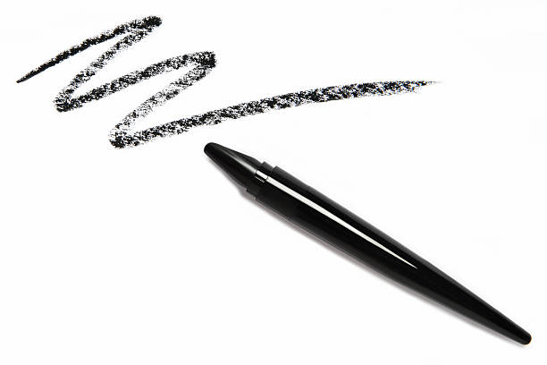 istock black hand drawn eyeliner line on white background 512225544
