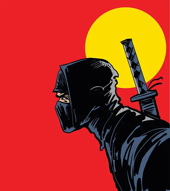 Vector illustration of ninja
