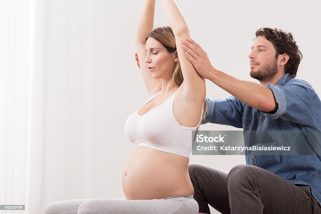 Pregnant Woman In Birthing School Stock Photo - Download Image Now - Adult,  Bra, Childbirth - iStock