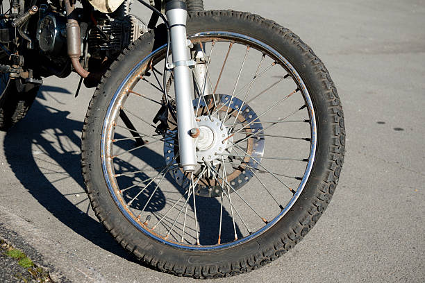 istock Front Tyre Of A Motor Bike 512231154