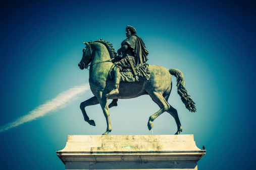 Estatua de Louis XIV, special fotográfico procesamiento. photo