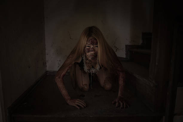 istock Scary Maid ghost story of a haunted house 512249885
