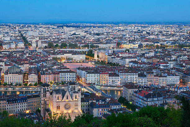 istock View of Lyon city from Fourviere at night 512252929