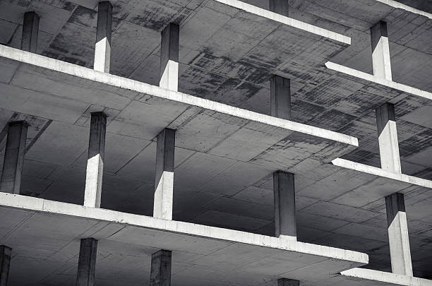 istock Abstract modern architecture background, concrete floors is unde 512253213