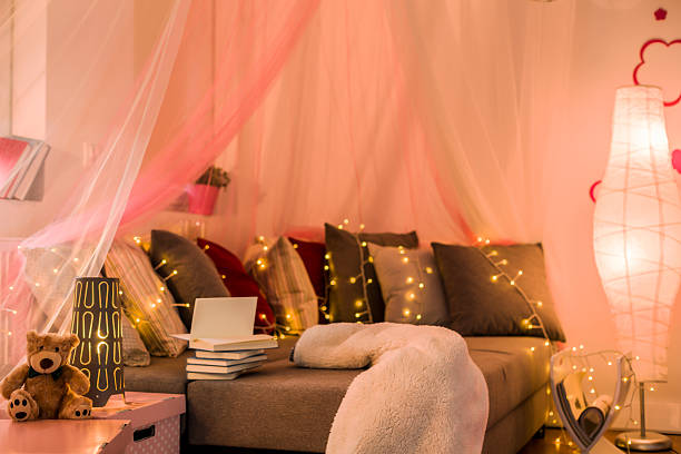 istock Fairy lights in teen bedroom 512272266