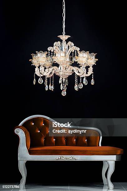 Classic Chandelier Stock Photo - Download Image Now - Chandelier, Baroque Style, Luxury