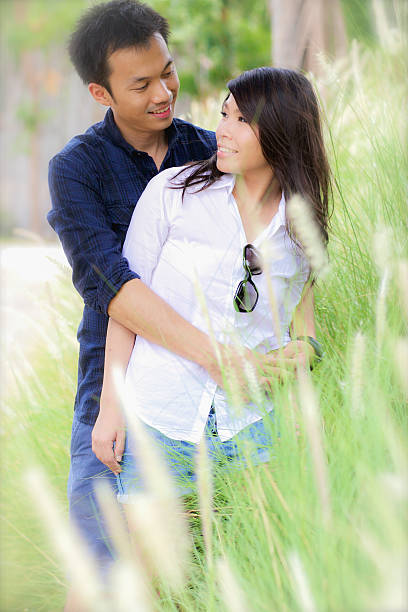 istock Cheerful young newlywedshugging tenderly 512273911