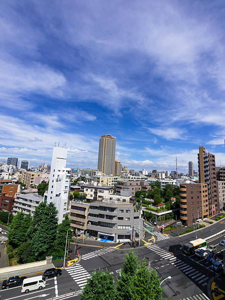 istock Top view of Tokyo street intersection 512274468