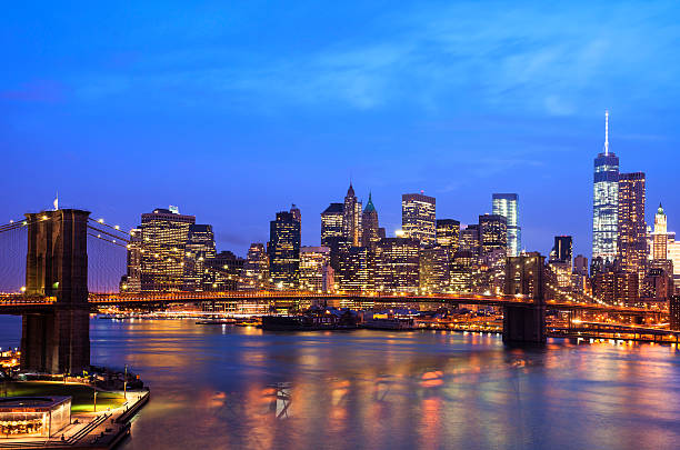 istock Brooklyn Bridge And Manhattan Skyline at Twilight, New York 512274751