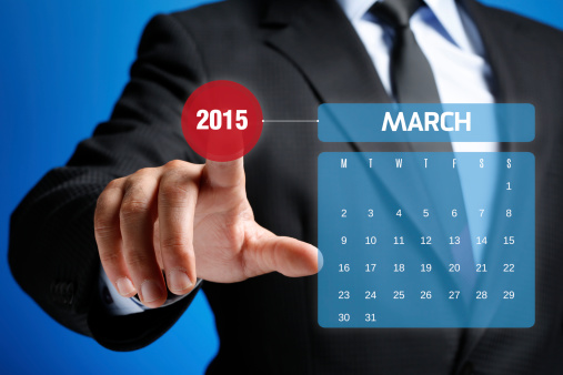 March 2015 Calendar on Interface Touchscreen