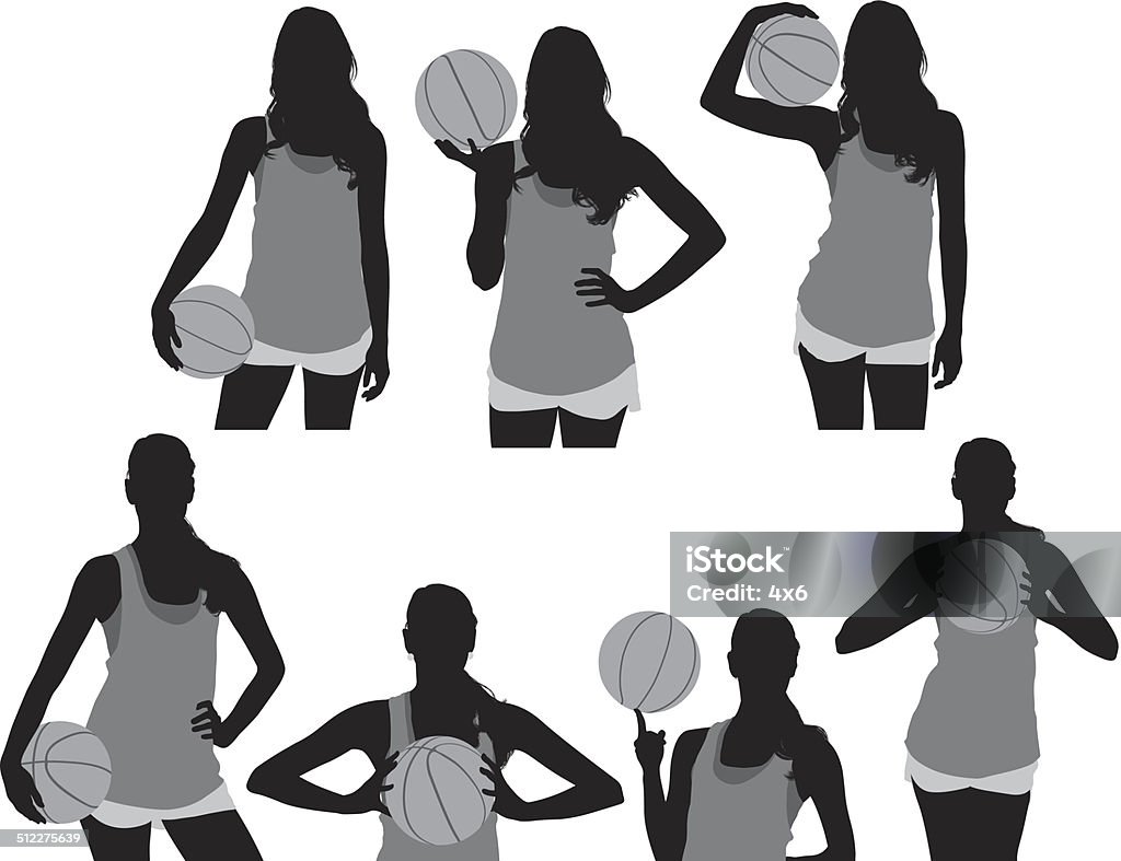 Female basketball player Female basketball playerhttp://www.twodozendesign.info/i/1.png Basketball - Sport stock vector