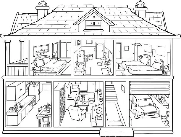 Vector illustration of House interior