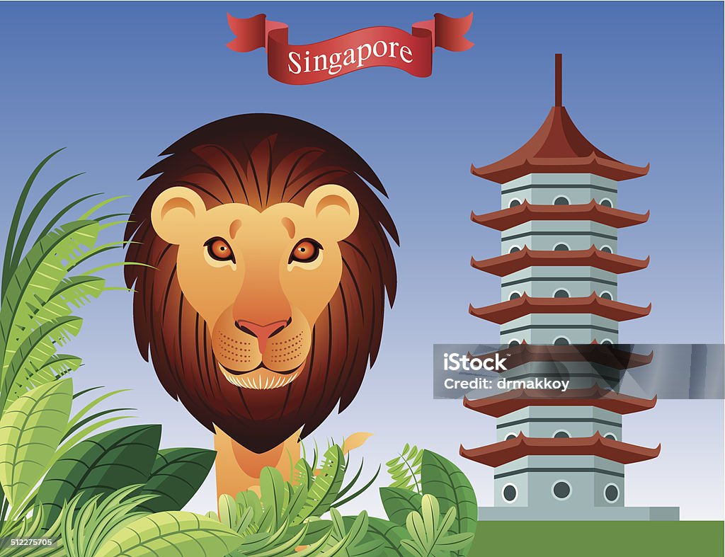 Singapure Lion Vector Singapure Lion Singapore stock vector